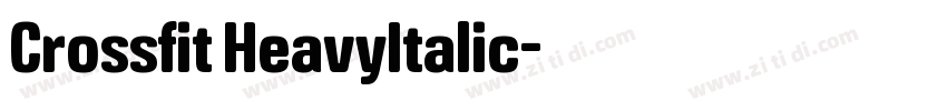 Crossfit HeavyItalic字体转换
